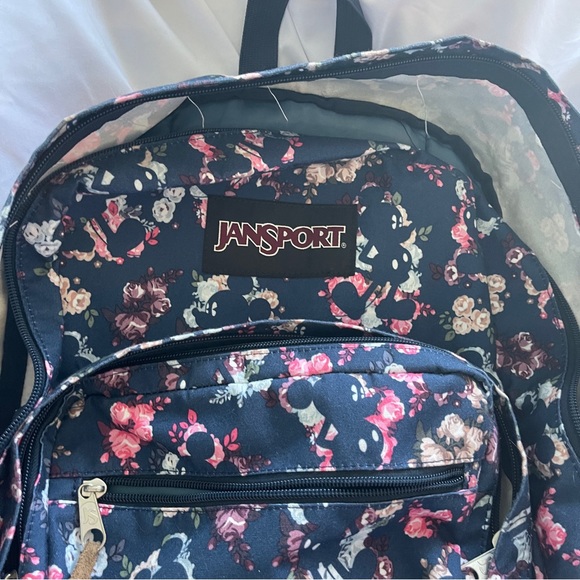 Jansport Blue Mickey Floral Backpack - Picture 3 of 7